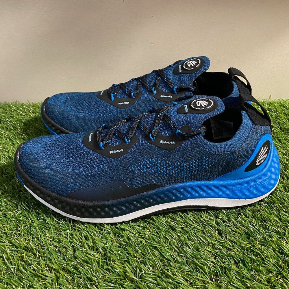 Under Armour Charged Curry Spikeless Golf Shoes Blue 3025072-001 Mens NEW